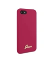 Wholesale Guess GUHCI8LSLMGRE Apple iPhone SE 2022/SE 2020/8/7 burgundy hard case Silicone Vintage Gold Logo - GUE542BRG - {ean13} - Hurt
