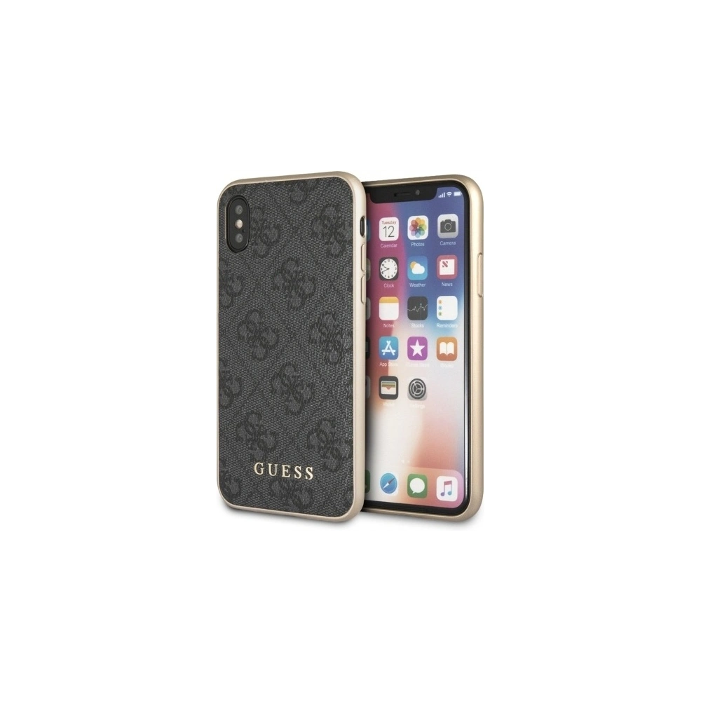 Hurtownia GSM - Etui Guess GUHCPXG4GG Apple iPhone X/XS grau/grey Hartschale 4G Collection - GUE543GRY - {ean13} - Hurt