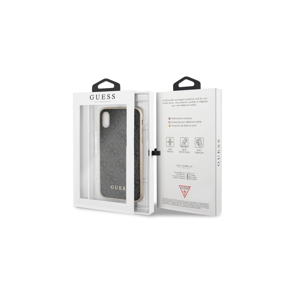Hurtownia GSM - Etui Guess GUHCPXG4GG Apple iPhone X/XS grau/grey Hartschale 4G Collection - GUE543GRY - {ean13} - Hurt