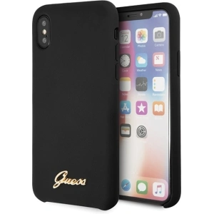 Hurtownia GSM - Etui Guess GUHCPXLSLMGBK Apple iPhone X/XS black/czarny hard case Silicone Vintage Gold Logo - GUE544BLK - {ean13} - Hurt