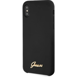 Hurtownia GSM - Etui Guess GUHCPXLSLMGBK Apple iPhone X/XS black/czarny hard case Silicone Vintage Gold Logo - GUE544BLK - {ean13} - Hurt