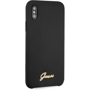 Hurtownia GSM - Etui Guess GUHCPXLSLMGBK Apple iPhone X/XS black/czarny hard case Silicone Vintage Gold Logo - GUE544BLK - {ean13} - Hurt