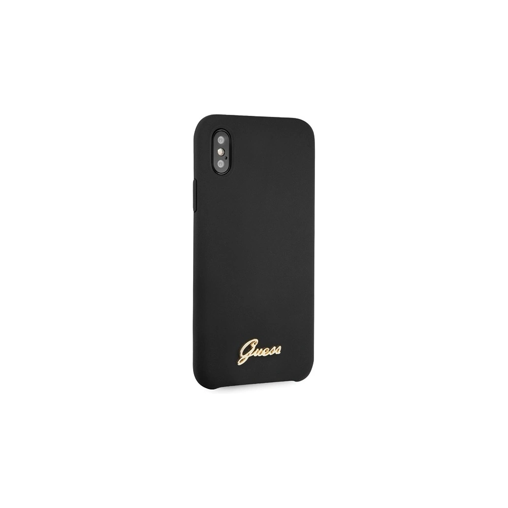 Hurtownia GSM - Etui Guess GUHCPXLSLMGBK Apple iPhone X/XS schwarz/czarny Hartschale Silikon Vintage Gold Logo - GUE544BLK - {ean13} - Hurt