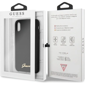 Hurtownia GSM - Etui Guess GUHCPXLSLMGBK Apple iPhone X/XS black/czarny hard case Silicone Vintage Gold Logo - GUE544BLK - {ean13} - Hurt