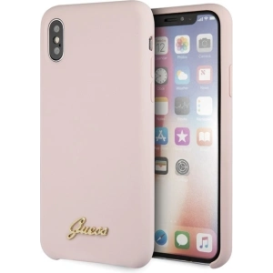 Hurtownia GSM - Etui Guess GUHCPXLSLMGLP Apple iPhone X/XS jasnoróżowy/light pink hard case Silicone Vintage Gold Logo - GUE545PNK - {ean13} - Hurt