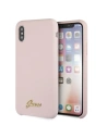 Etui Guess GUHCPXLSLMGLP Apple iPhone X/XS hellrosa/hard case Silikon Vintage Gold Logo