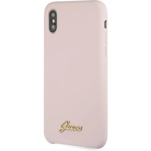 Hurtownia GSM - Etui Guess GUHCPXLSLMGLP Apple iPhone X/XS jasnoróżowy/light pink hard case Silicone Vintage Gold Logo - GUE545PNK - {ean13} - Hurt