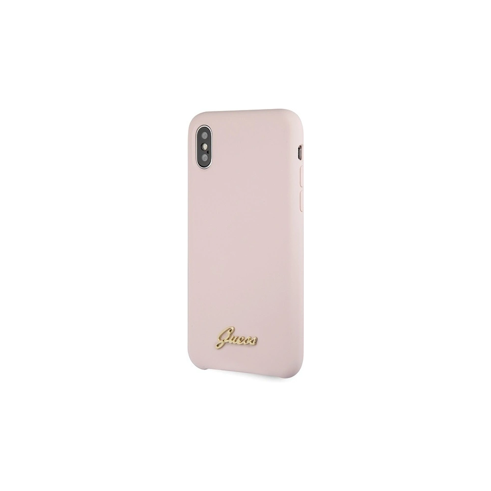 Hurtownia GSM - Etui Guess GUHCPXLSLMGLP Apple iPhone X/XS hellrosa/hard case Silikon Vintage Gold Logo - GUE545PNK - {ean13} - Hurt