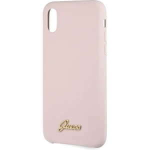 Hurtownia GSM - Etui Guess GUHCPXLSLMGLP Apple iPhone X/XS jasnoróżowy/light pink hard case Silicone Vintage Gold Logo - GUE545PNK - {ean13} - Hurt