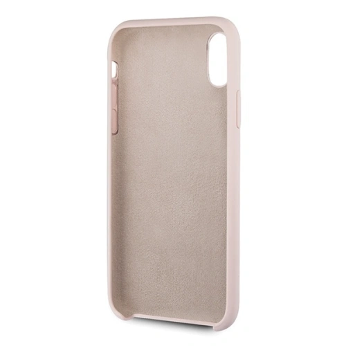 Etui Guess GUHCPXLSLMGLP Apple iPhone X/XS jasnoróżowy/light pink hard case Silicone Vintage Gold Logo