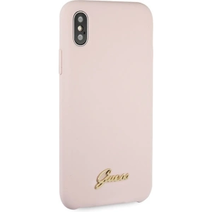 Hurtownia GSM - Etui Guess GUHCPXLSLMGLP Apple iPhone X/XS jasnoróżowy/light pink hard case Silicone Vintage Gold Logo - GUE545PNK - {ean13} - Hurt