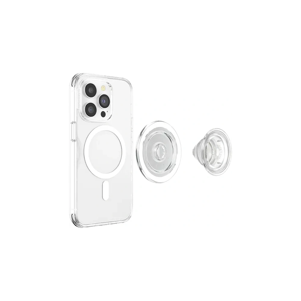 Uchwyt do telefonu POPSOCKETS PopGrip MagSafe 2 przezroczysty