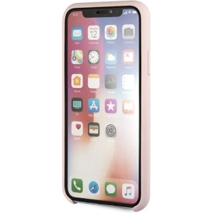 Hurtownia GSM - Etui Guess GUHCPXLSLMGLP Apple iPhone X/XS jasnoróżowy/light pink hard case Silicone Vintage Gold Logo - GUE545PNK - {ean13} - Hurt
