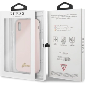 Hurtownia GSM - Etui Guess GUHCPXLSLMGLP Apple iPhone X/XS jasnoróżowy/light pink hard case Silicone Vintage Gold Logo - GUE545PNK - {ean13} - Hurt