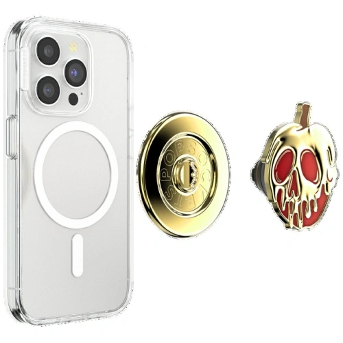 Uchwyt do telefonu POPSOCKETS Round Disney Enamel Poison Apple MagSafe złoty