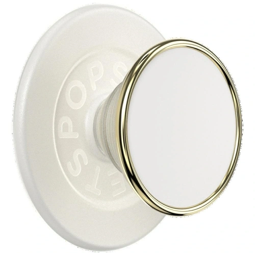 Uchwyt do telefonu POPSOCKETS Round Luxe Coconut Creme Enamel MagSafe beżowy