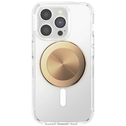 Uchwyt do telefonu POPSOCKETS Round Radial Gold Aluminum MagSafe złoty