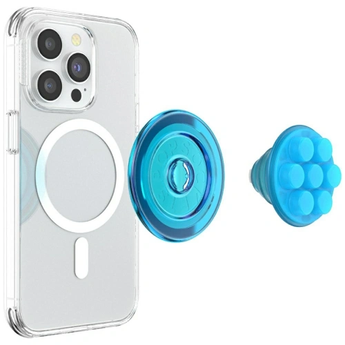 Uchwyt do telefonu POPSOCKETS Translucent FG-Popper MagSafe niebieski