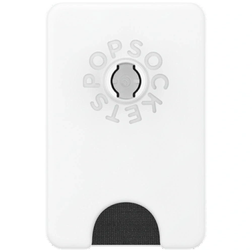 Uchwyt i podstawka do telefonu z portfelem POPSOCKETS PopWallet+ PopGrip PW+ MS G2 MagSafe biało-przezroczysty