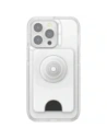 Uchwyt i podstawka do telefonu z portfelem POPSOCKETS PopWallet+ PopGrip PW+ MS G2 MagSafe biało-przezroczysty