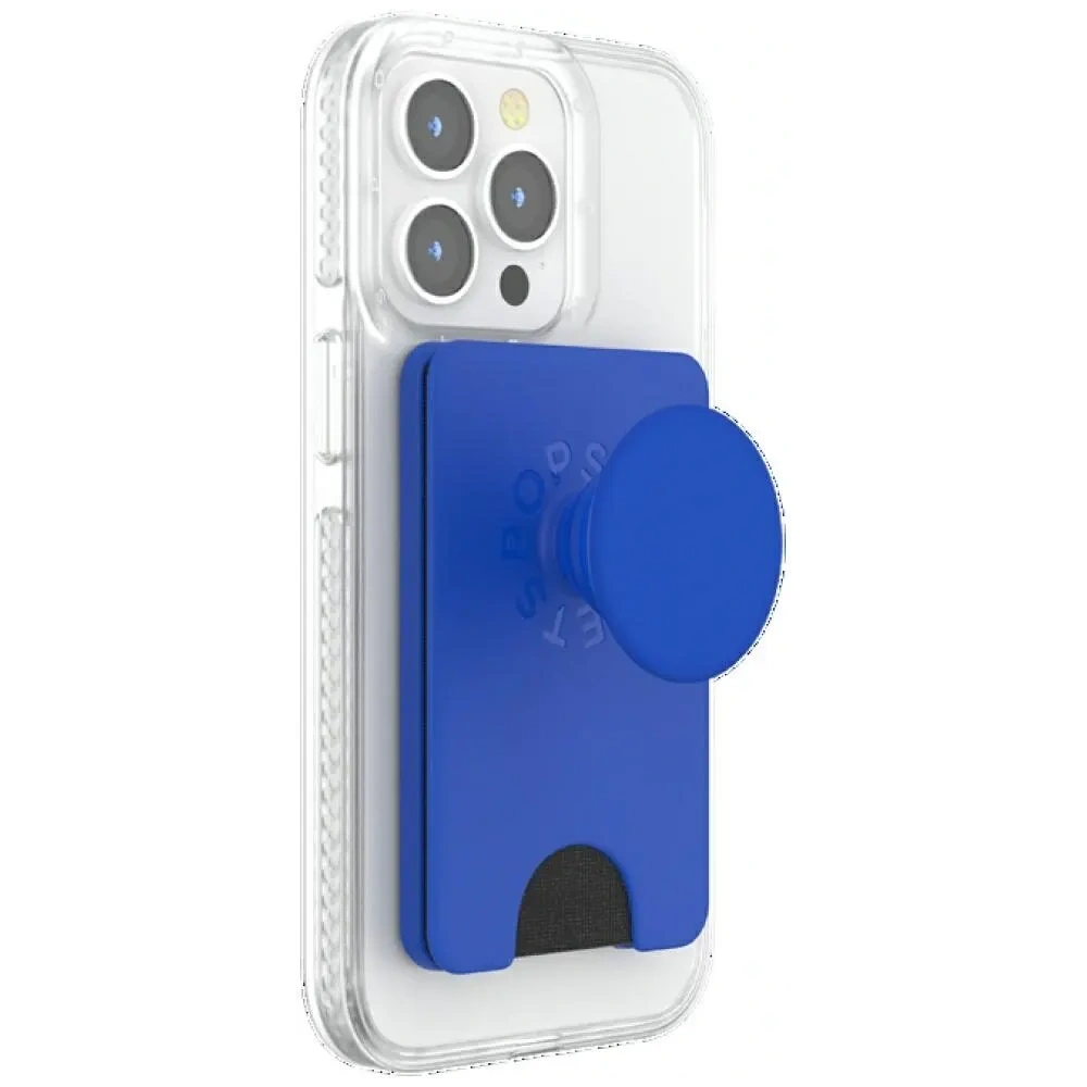 Uchwyt i podstawka do telefonu z portfelem POPSOCKETS PopWallet+ PopGrip PW+ MS MagSafe kobalt
