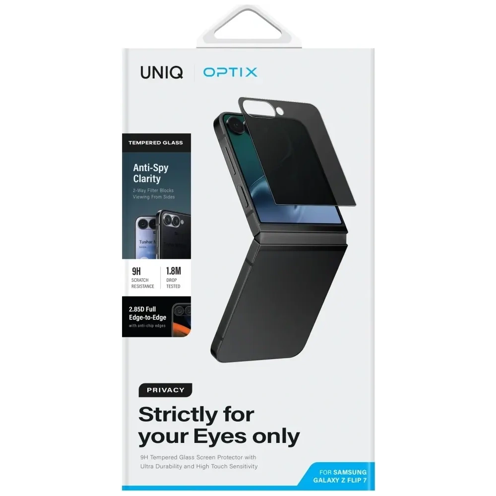 Szkło hartowane prywatyzujące UNIQ Optix Privacy do Samsung Galaxy Z Flip7