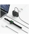 Kabel USAMS Huan Series SJ754 3w1 72W USB-C / USB-C 60W, USB-C 12W + ładowarka do zegarka 2.5W tarnish
