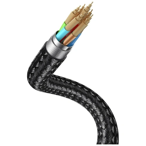 Kabel USAMS Huan Series SJ754 3w1 72W USB-C / USB-C 60W, USB-C 12W + ładowarka do zegarka 2.5W tarnish