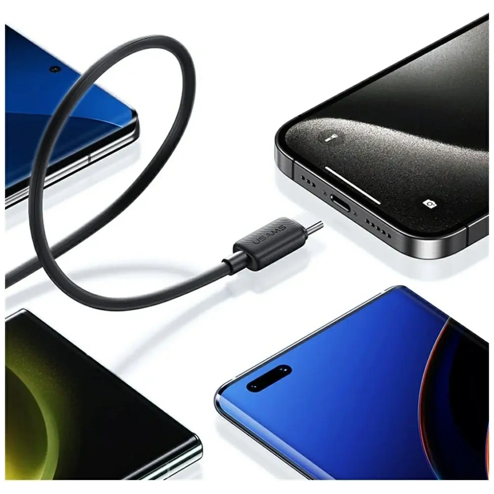 Kabel USAMS KY Series US-SJ696 60W USB-C / USB-C 2m biały Kabel USAMS KY Series US-SJ696 60W USB-C / USB-C 2m biały