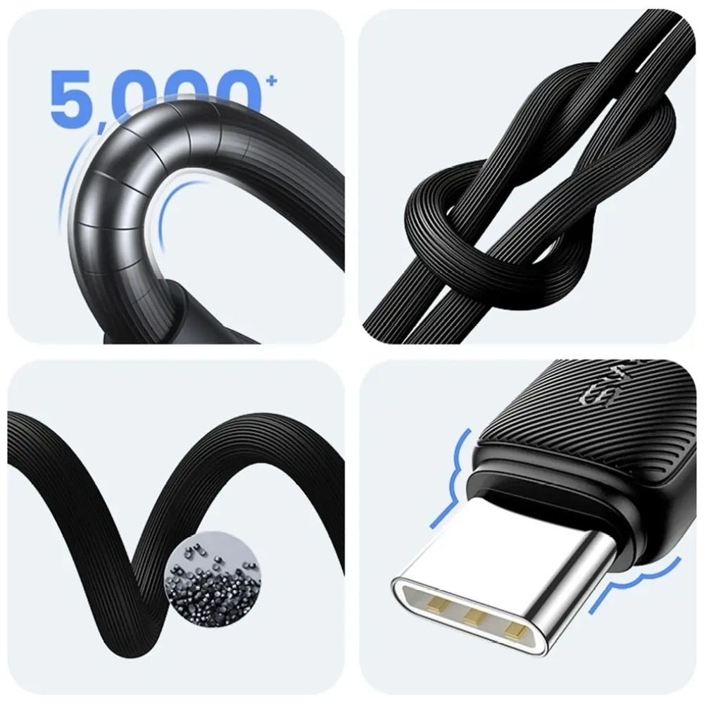 Kabel USAMS KY Series US-SJ698 3A USB-A / USB-C 3m biały
