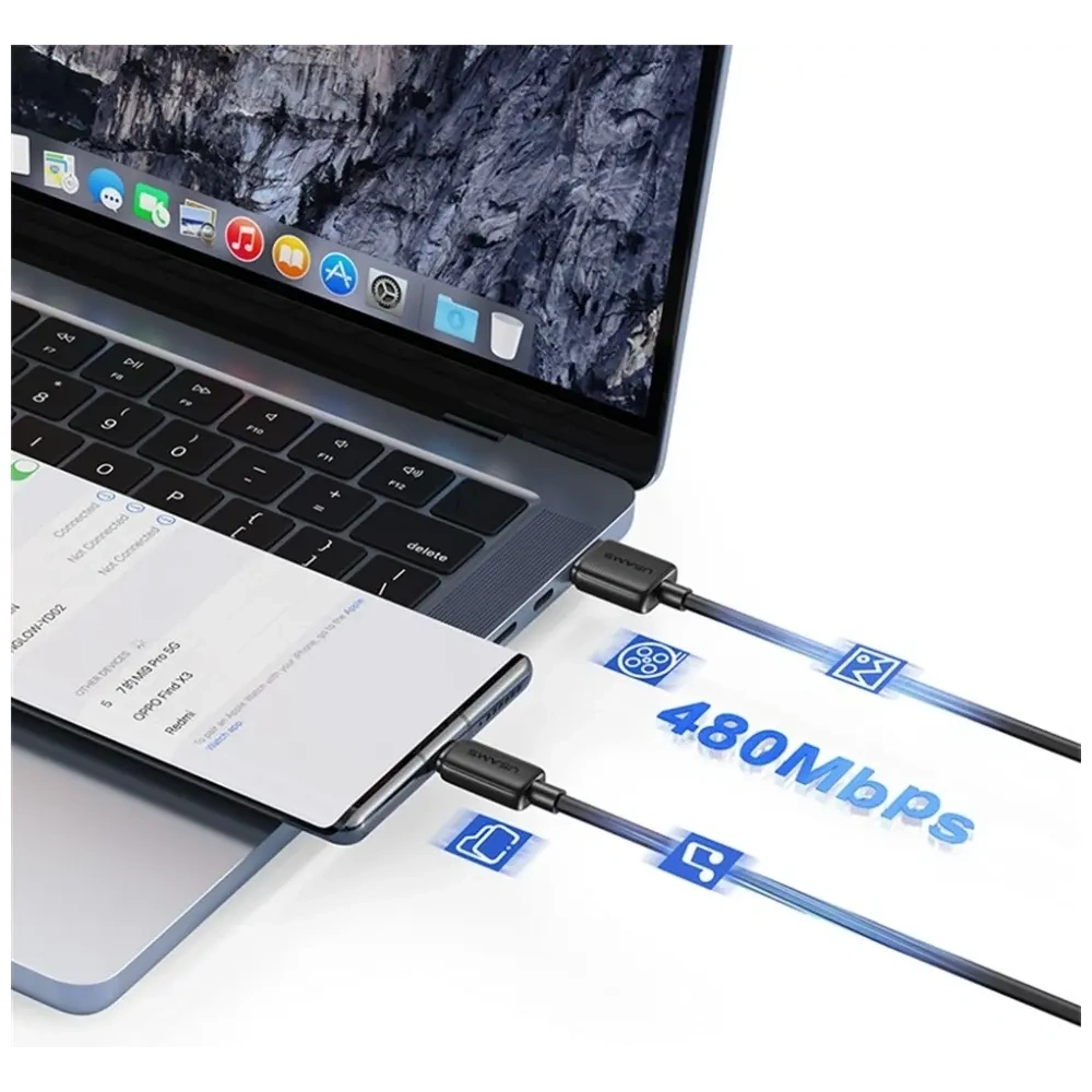 Kabel USAMS KY Series US-SJ698 3A USB-A / USB-C 3m biały