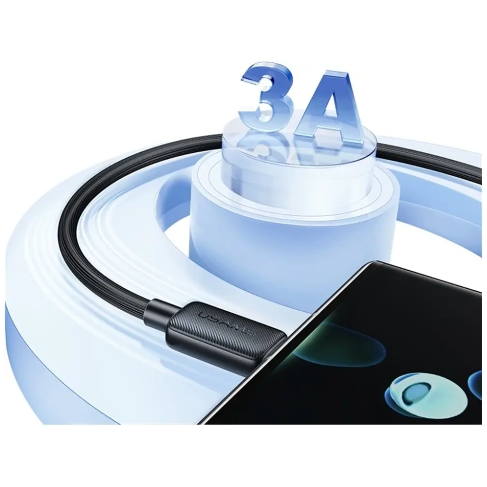 Kabel USAMS KY Series US-SJ698 3A USB-A / USB-C 3m czarny