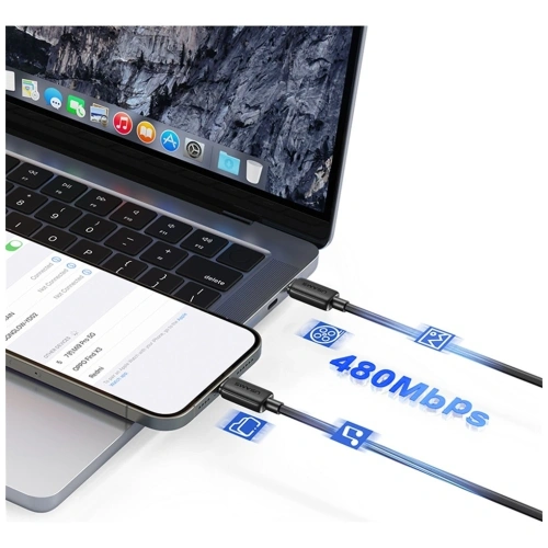 Kabel USAMS KY Series US-SJ701 60W USB-C / USB-C 3m czarny