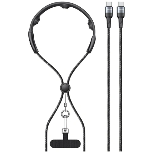 Kabel USAMS SJ759 U89 100W Fast Charging z masażerem czarny