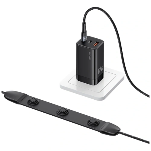 Kabel USAMS SJ759 U89 100W Fast Charging z masażerem czarny