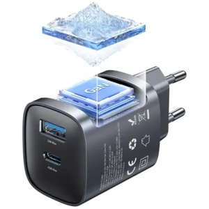 Ładowarka sieciowa USAMS CC290 T66 45W GaN USB-A, USB-C srebrny