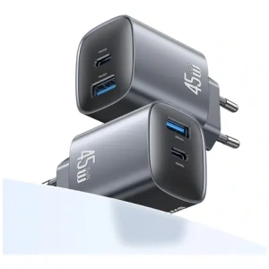 Ładowarka sieciowa USAMS CC290 T66 45W GaN USB-A, USB-C tarnish