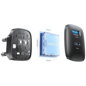 Ładowarka sieciowa USAMS CC290 T66 45W GaN USB-A, USB-C tarnish
