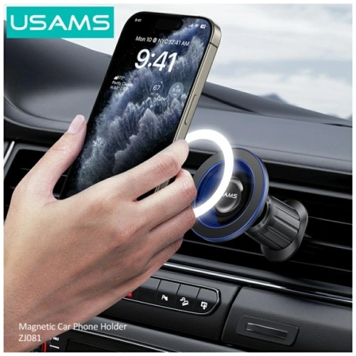 Uchwyt samochodowy do kratki USAMS ZJ081 MagSafe niebieski