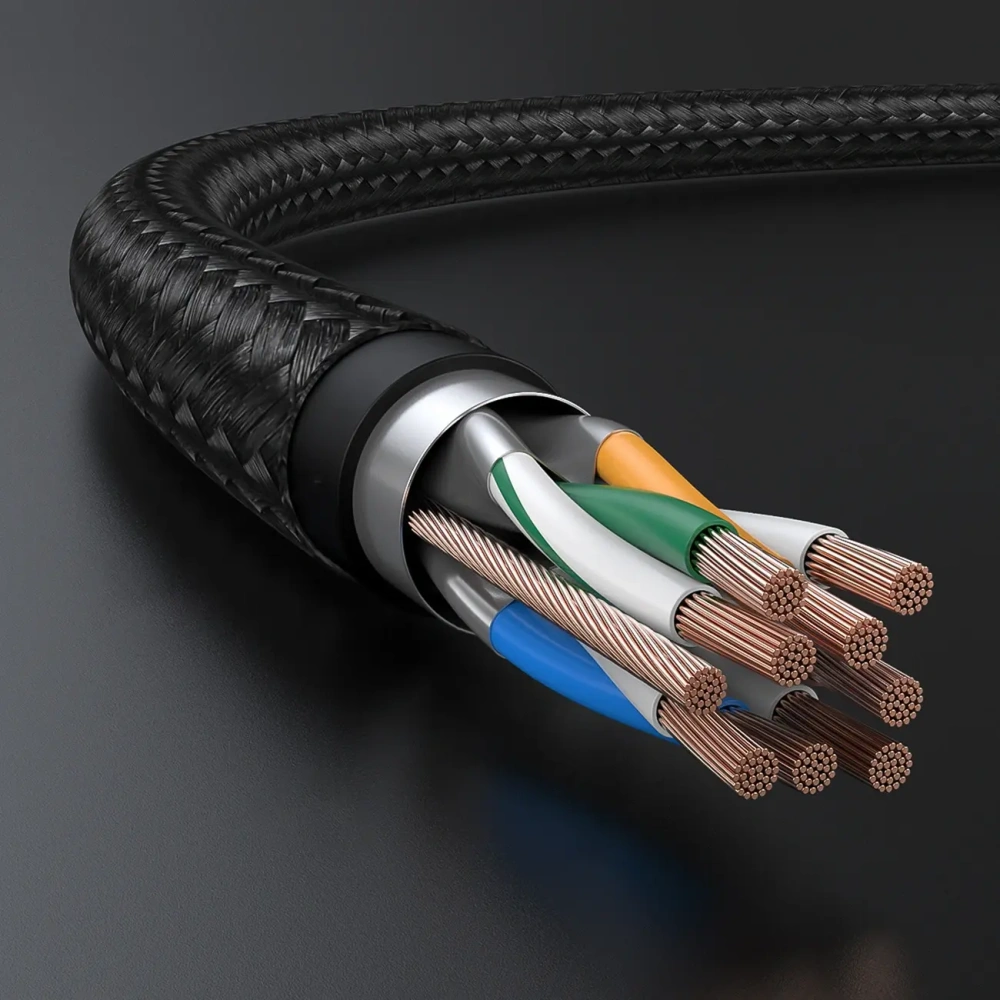 Kabel UGREEN NW150 30791 Ethernet RJ45 Cat 7 10Gbps 10m czarny