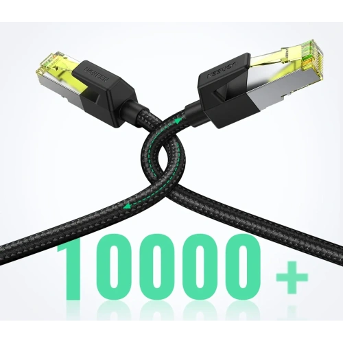 Kabel UGREEN NW150 30791 Ethernet RJ45 Cat 7 10Gbps 10m czarny