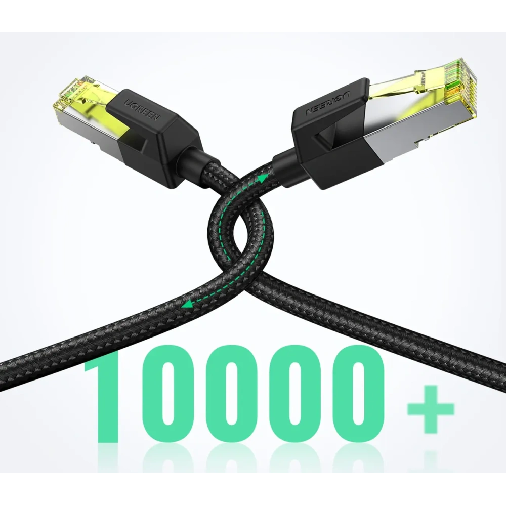 Kabel UGREEN NW150 30791 Ethernet RJ45 Cat 7 10Gbps 10m czarny