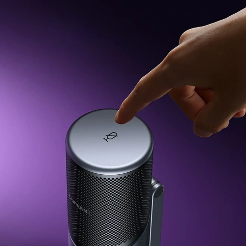 Mikrofon na biurko UGREEN CM769 USB-A RGB LED srebrny