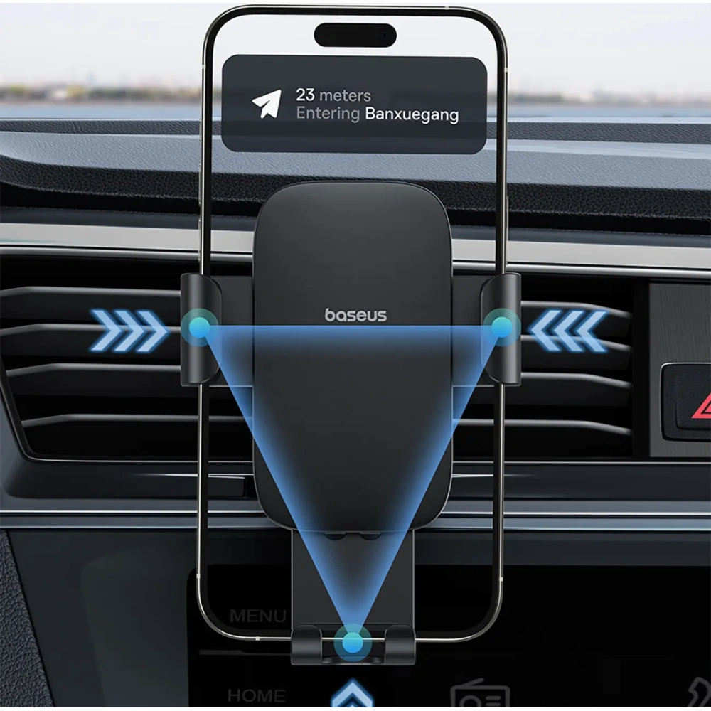 Uchwyt samochodowy do kratki Baseus Metal Age 3 grawitacyjny czarny