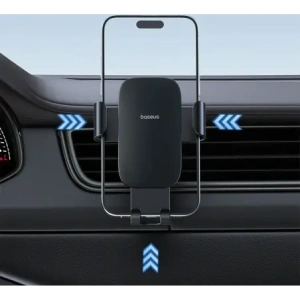 Uchwyt samochodowy do kratki Baseus Metal Age 3 grawitacyjny czarny