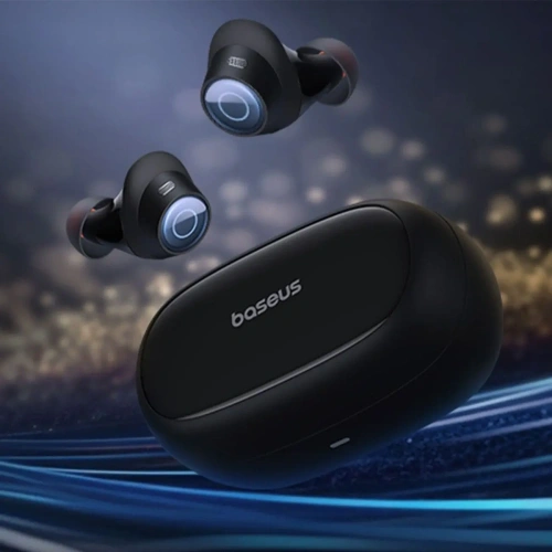 Bezprzewodowe słuchawki dokanałowe Baseus Bowie MA20 Pro TWS ANC IPX6 czarne