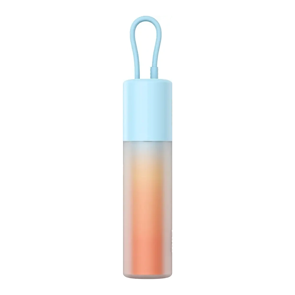Powerbank Baseus Popsicle 5200mAh 20W z wbudowanym kablem Lightning + kabel Baseus Simple USB-C / USB-C 60W/20V/3A/30cm niebiesko-pomarańczowy
