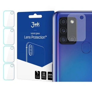 Hybridní sklo na objektiv fotoaparátu 3MK Lens Protection Samsung Galaxy A21s [4 PACK]