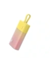 Powerbank Baseus Popsicle 5200mAh 20W z wbudowanym kablem Lightning + kabel Baseus Simple USB-C / USB-C 60W/20V/3A/30cm zółto-różowy