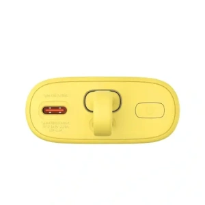 Powerbank Baseus Popsicle 5200mAh 20W z wbudowanym kablem Lightning + kabel Baseus Simple USB-C / USB-C 60W/20V/3A/30cm zółto-różowy
